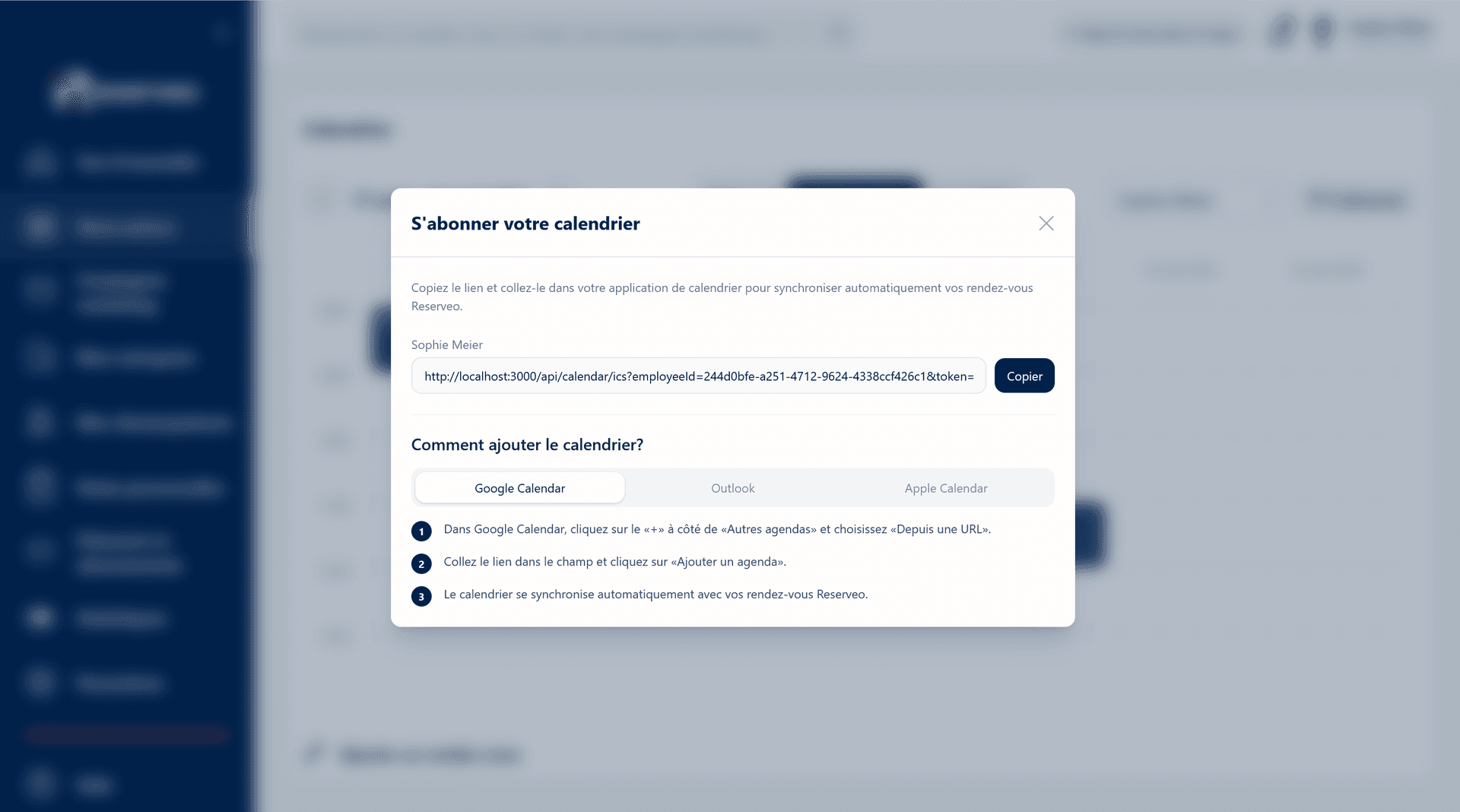 Synchronisez votre agenda avec Outlook, Google Calendar ou Apple Calendar