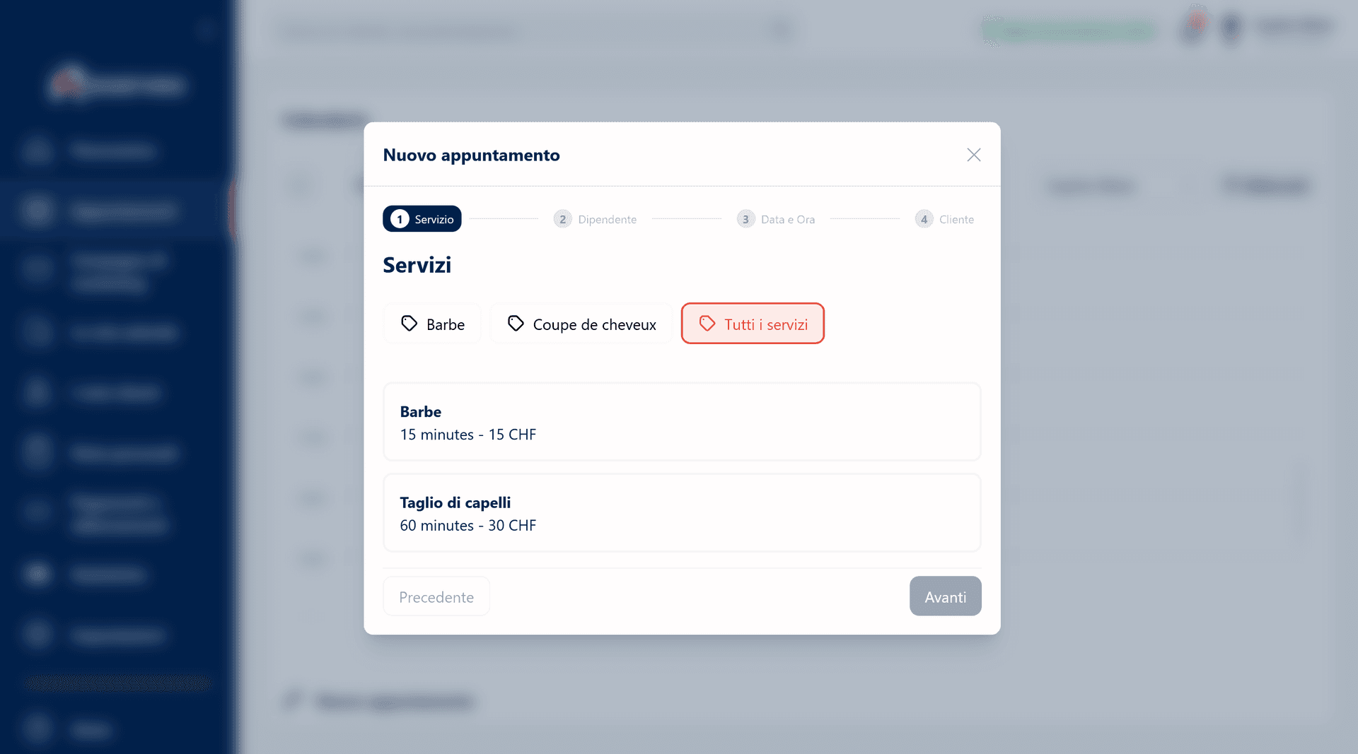 Crea manualmente un appuntamento in pochi clic