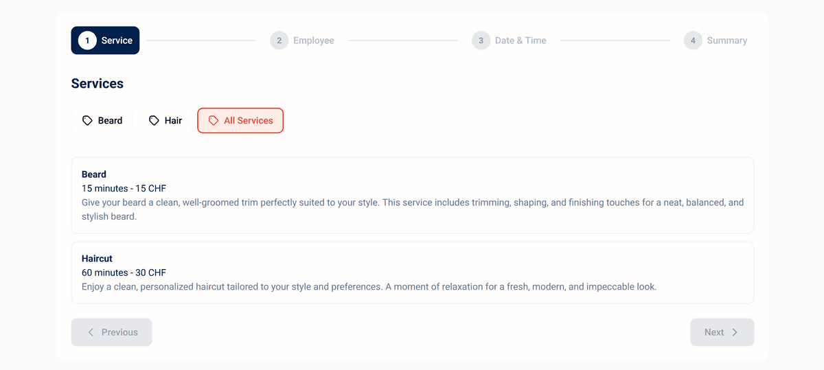 1. Clients choose the service they want