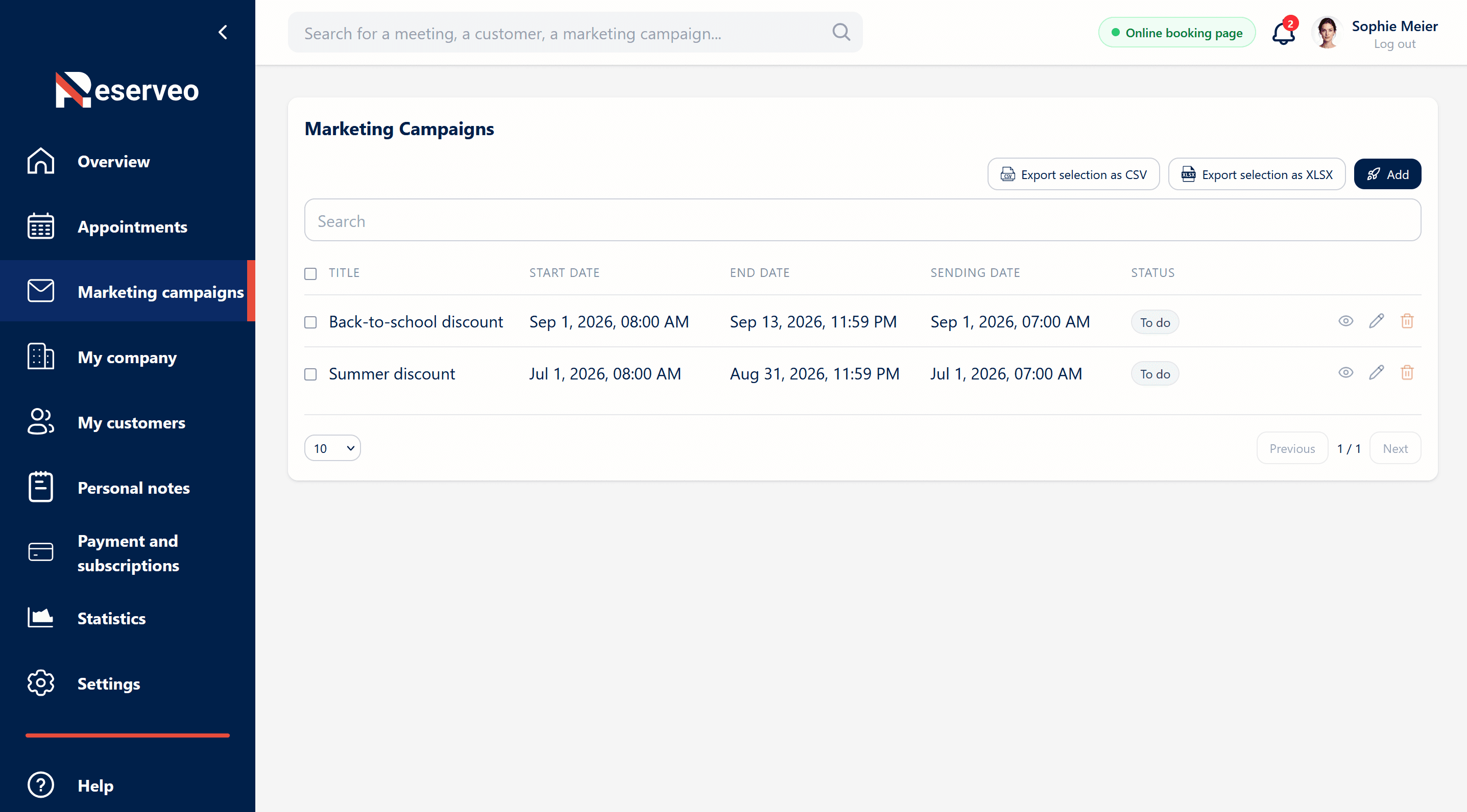 Manage all your campaigns in one place