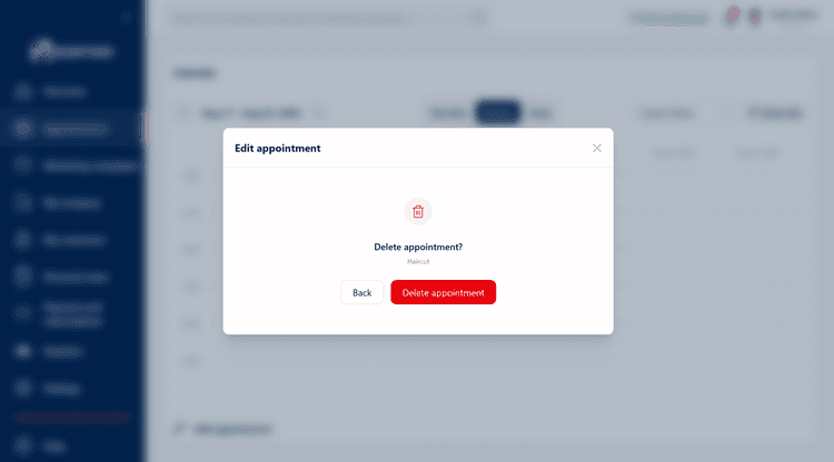 Edit or cancel an appointment at any time