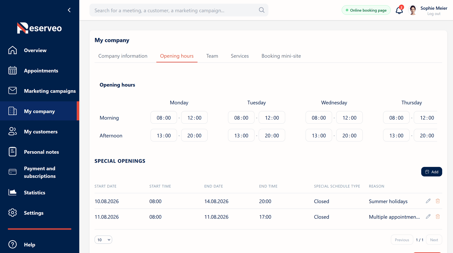 Manage your leave and unavailability